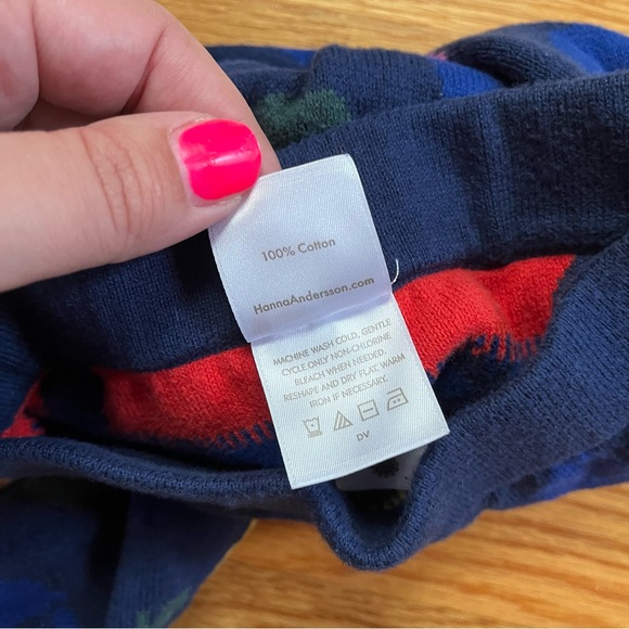 Hanna Andersson multicolor pear print sweater knit pants size 12-18 months - Picture 4 of 4